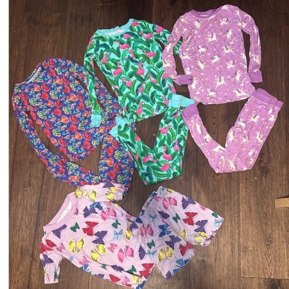 Little Sleepies Hanna Andersson Bamboo Pajama Lot Kids 6-8 MUSE KOI SET SOLD!